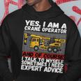 Funny Construction Worker Best Dad Ever Crane Operator Hoodie Funny Gifts