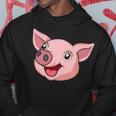 Funny Cute Pig Face Farm Adorable Pink Piglet Lover Farmer Hoodie Funny Gifts