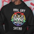 Funny Hail Gay Satan Lgbt Goth Gay Pride Baphomet Hoodie Unique Gifts