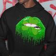 Funny Leopard Green Sexy Lips Shamrocks St Patricks Day Hoodie Funny Gifts