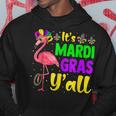 Funny Mardi Gras Flamingo Mardi Gras Yall Beads Mask V2 Hoodie Funny Gifts