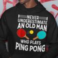 Funny Ping Pong Design Men Dad Grandpa Table Tennis Player Hoodie Unique Gifts