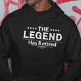 Funny The Legend Has Retired For Men Women Retirement Hoodie Unique Gifts