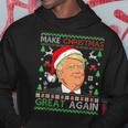 Funny Trump 2024 Make Christmas Great Again Ugly Sweater V6 Men Hoodie Graphic Print Hooded Sweatshirt Funny Gifts