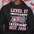 Gamer Girl Level 17 Hoodie, Zockerin 2005 Geburtstags-Outfit Lustige Geschenke