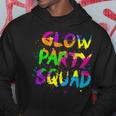 Glow Party Squad Paint Splatter Effect Neon Theme 80S Party Hoodie Unique Gifts