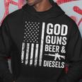 God Guns Beer & Diesels Diesel Truck Mechanic Usa Flag Hoodie Unique Gifts