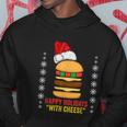 Happy Holidays With Cheese Shirt Christmas Cheeseburger Gift Hoodie Unique Gifts