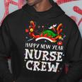 Happy New Year Nurse Crew Santa Favorite Nurse Christmas Men Hoodie Graphic Print Hooded Sweatshirt Funny Gifts