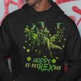 Happy St Patrex Day Funny DinosaurRex St Patrick Hoodie Funny Gifts