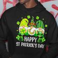 Happy St Patricks Day Three Gnome Irish Shamrock Leprechaun Hoodie Funny Gifts