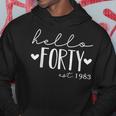 Hello Forty Est 1983 40 Years Old 40Th Birthday For Gift Hoodie Unique Gifts