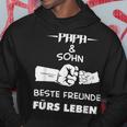 Herren Papa Vater Und Sohn Hände Geschenk Vatertag Geburtstag Hoodie Lustige Geschenke