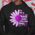 I Am A Military Kid Cute Sunflower Purple Up Month Military Hoodie Unique Gifts