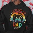 I Leveled Up To Dad Est 2021 Funny Video Gamer Gift Hoodie Funny Gifts