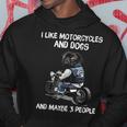 I Like Motorcycles And Dogs And Maybe 3 People Pug Dog Lover Hoodie Funny Gifts