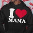 I Love Mama Schwarz Hoodie, Herzmotiv zum Muttertag Lustige Geschenke