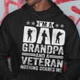 Im A Dad Grandpa And A Veteran Nothing Scares Me Father Day Hoodie Funny Gifts