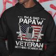 Im A Dad Papaw And A Veteran Nothing Scares Me Father Day Hoodie Personalized Gifts