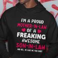 Im A Proud Mother In Low Of A Freaking Awesome Son In Low Mothers Day Hoodie Unique Gifts