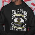 Im The Captain Assume Im Right Boating Captain Men Hoodie Graphic Print Hooded Sweatshirt Funny Gifts