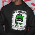 In March We Wear Green Cerebral Palsy Cp Awareness Messy Bun Hoodie Unique Gifts