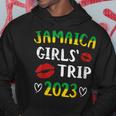 Jamaica 2023 Girls Trip With Jamaican Flag And Kiss Hoodie Unique Gifts