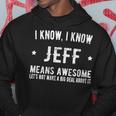 Jeffrey Bedeutet Genial Perfekter Bester Jeff Hoodie Lustige Geschenke