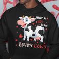 Just A Girl Who Loves Cows Design For A Girl Loves Cows Hoodie Unique Gifts
