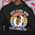 Just A Girl Who Loves Guinea Pigs Vintage Guinea Pig Hoodie Funny Gifts