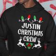 Justin Name Gift Christmas Crew Justin Hoodie Funny Gifts