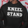 Kneel To Honor Stand For Respect Military Veteran Men Hoodie Graphic Print Hooded Sweatshirt Funny Gifts