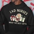 Labor And Delivery Nurse Christmas Matching Midwife Xmas Men Hoodie Graphic Print Hooded Sweatshirt Funny Gifts