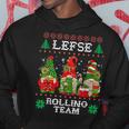 Lefse Rolling Team Gnome Baking Tomte Matching Christmas Men Hoodie Graphic Print Hooded Sweatshirt Funny Gifts
