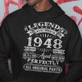 Legends Were Born In 1948 75 Year Old Gifts 75Th Birthday Hoodie Unique Gifts