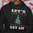Lets Get Lit Funny Ugly Christmas Cool Gift Hoodie Unique Gifts