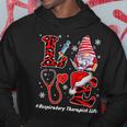 Love Respiratory Therapist Life Snowman Syringe Xmas Nursing Men Hoodie Graphic Print Hooded Sweatshirt Funny Gifts
