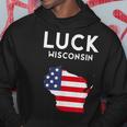 Luck Wisconsin Usa State America Travel Wisconsinite Men Hoodie Graphic Print Hooded Sweatshirt Personalized Gifts