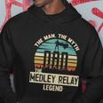 Man Myth Legend Dad Medley Relay Amazing Swimmer Gift Hoodie Unique Gifts