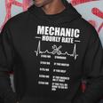 Mechanic Hourly Rate Funny Mechanic Gifts For Men Garage Hoodie Unique Gifts