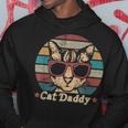 Mens 80S Cat Daddy Vintage Sun Funny Cat In Retro Sunglasses Dad Hoodie Funny Gifts