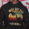 Mens Best Cat Dad Ever Cat Lover Funny Fathers Day Vintage Gift Hoodie Personalized Gifts