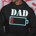 Mens Dad Battery Low Funny Tired Parenting Fathers Day Hoodie Personalized Gifts