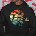 Mens Dad Is My Name Basketball Is My Game Sport Fathers Day Hoodie Funny Gifts