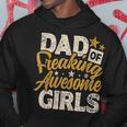 Mens Dad Of Freaking Awesome Girl Vintage Distressed Dad Of Girls Hoodie Funny Gifts