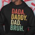 Mens Dada Daddy Dad Bruh Funny Fathers Day Dad Vintage Hoodie Funny Gifts