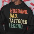 Mens Funny Tattoo Husband Dad Tattooed Legend Vintage Hoodie Funny Gifts