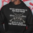 Mens Never Underestimate An Old Man Vietnam Veteran V2 Hoodie Funny Gifts
