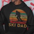 Mens Retro Ski Dad Sunset Winter Skiing Daddy Gift Father Skier Hoodie Funny Gifts