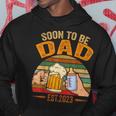 Mens Soon To Be Dad Est 2023 Fathers Day New Dad Vintage Mens Hoodie Funny Gifts